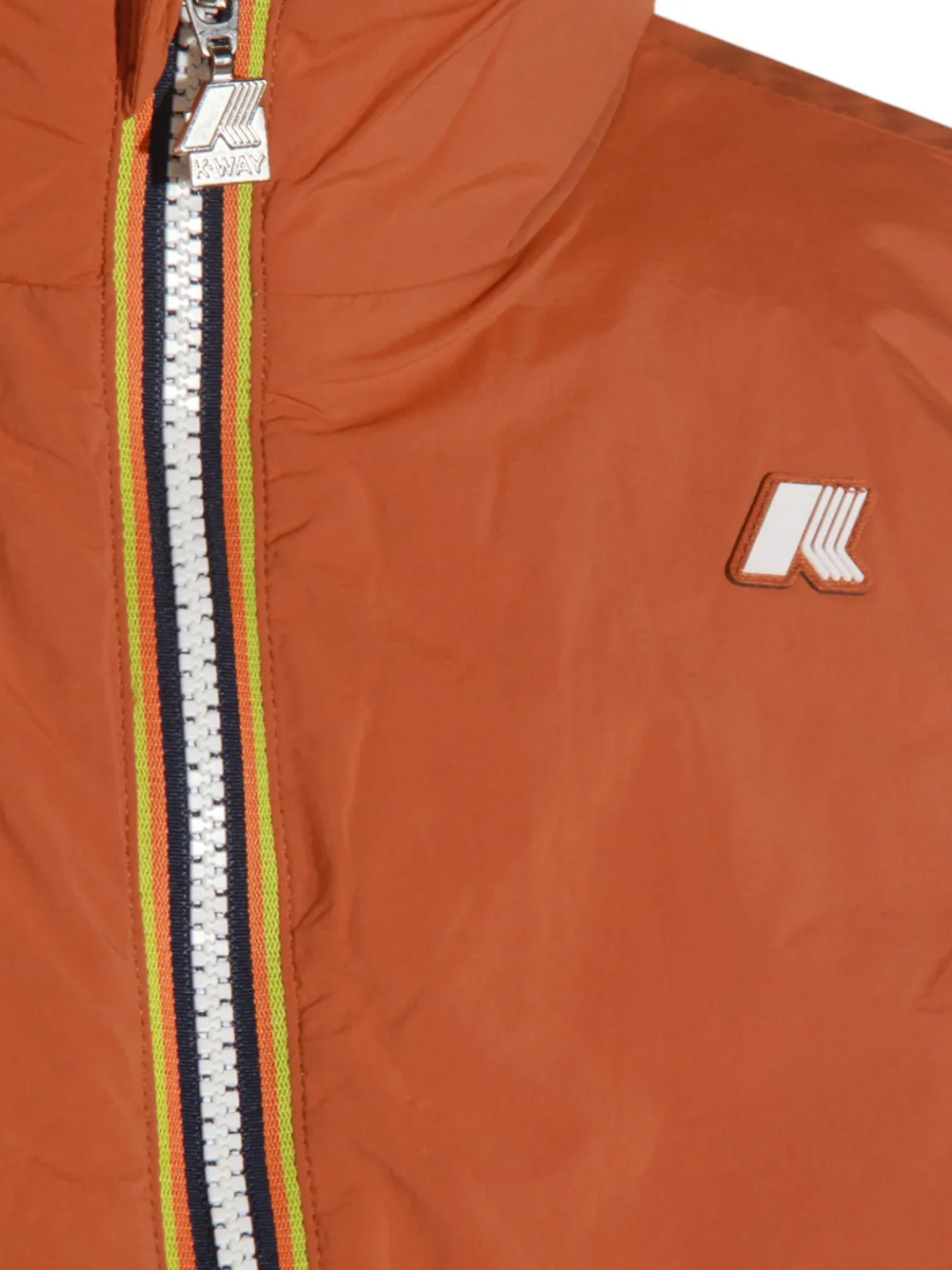 K-Way Valen Stretch top met ritssluiting en logo Oranje