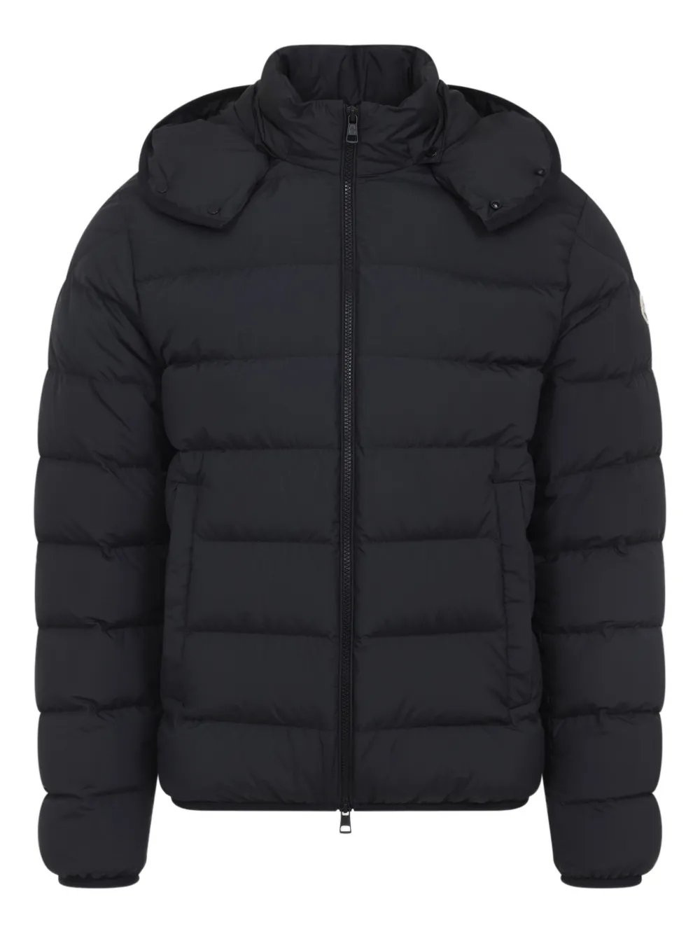 Moncler hooded quilted jacket Zwart