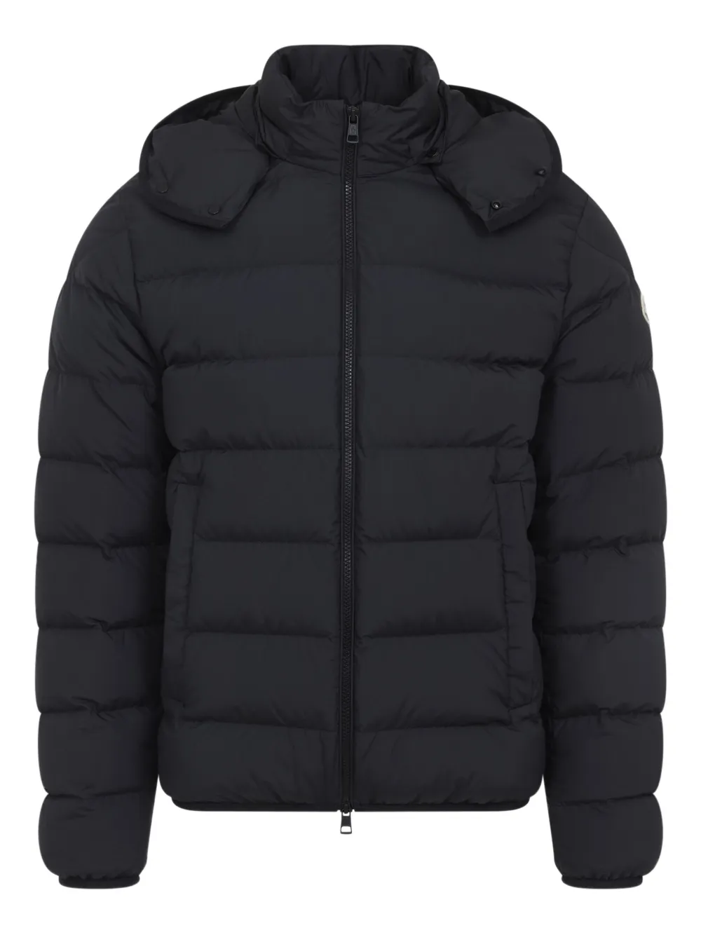 Moncler hooded quilted jacket Zwart
