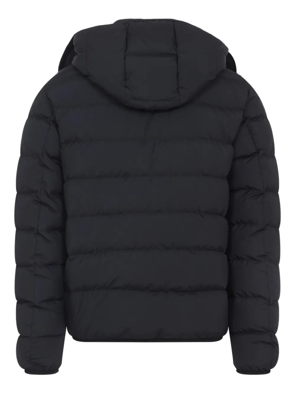 Moncler hooded quilted jacket Zwart
