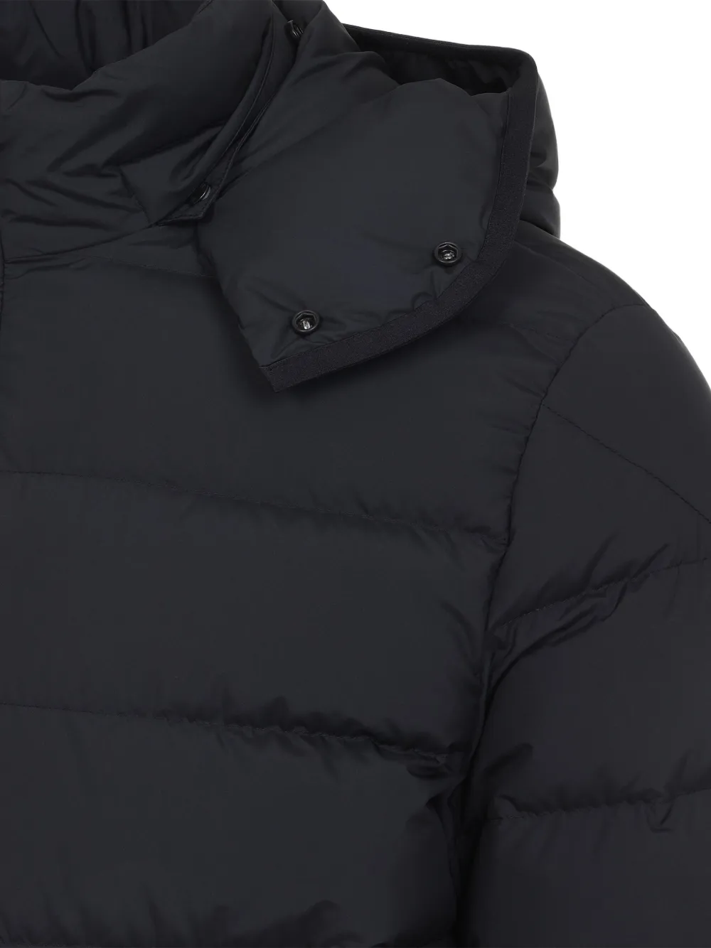 Moncler hooded quilted jacket Zwart