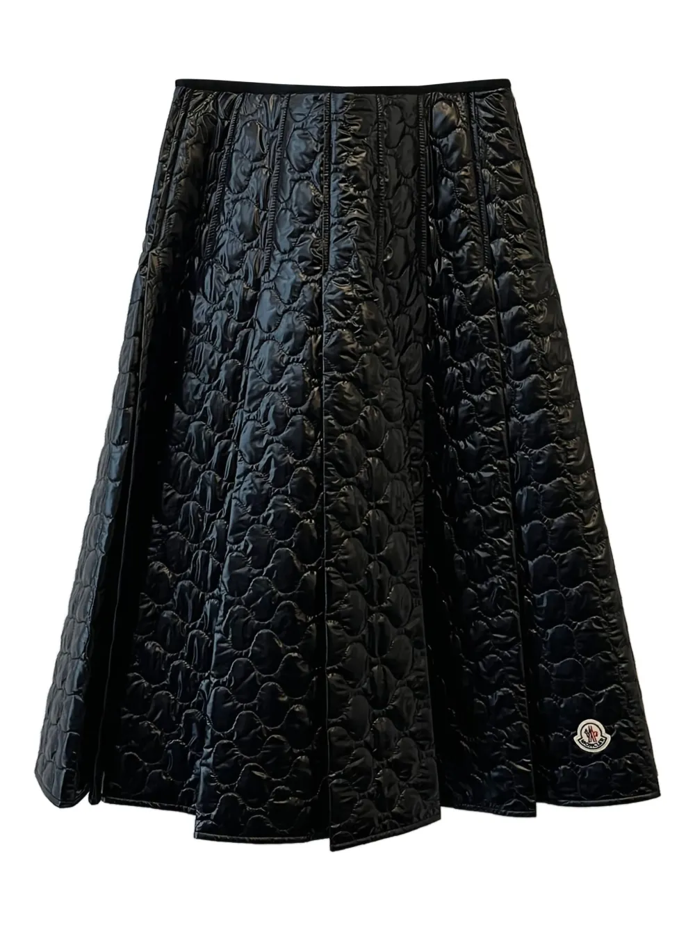 Moncler quilted pleated midi skirt Zwart