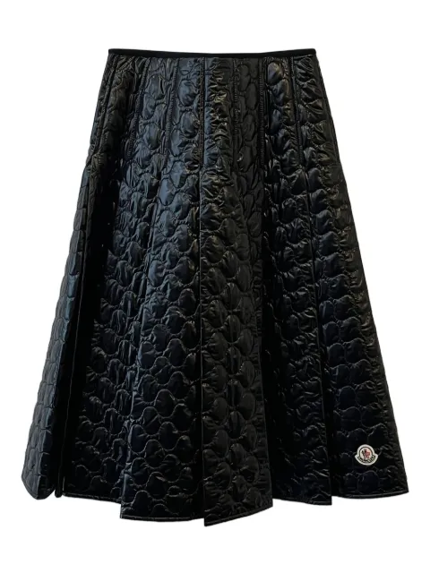 Moncler quilted pleated midi skirt