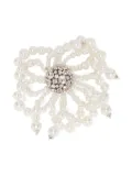 Nº21 pearl crystal brooch - Silver