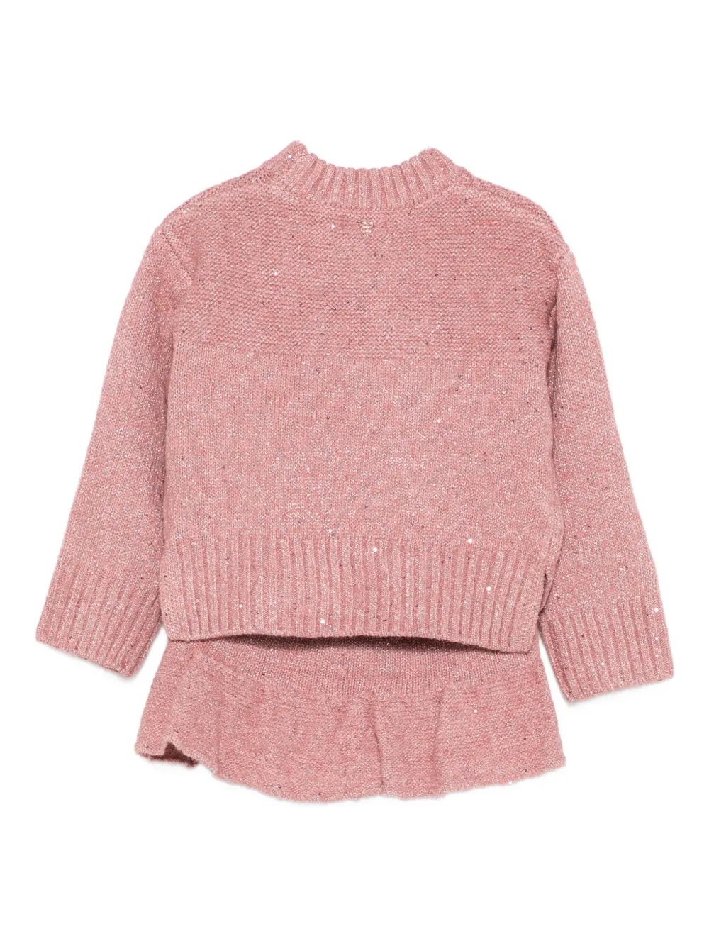 Abel & Lula sequin-embellished ruffled skirt Roze