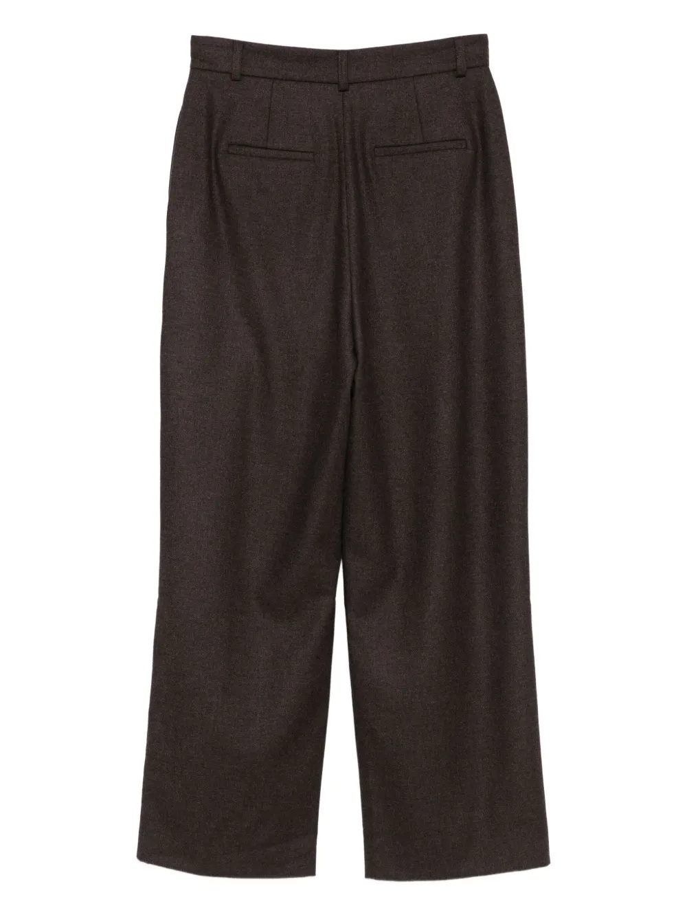 Kiton Pleated Wool Trousers In Brown