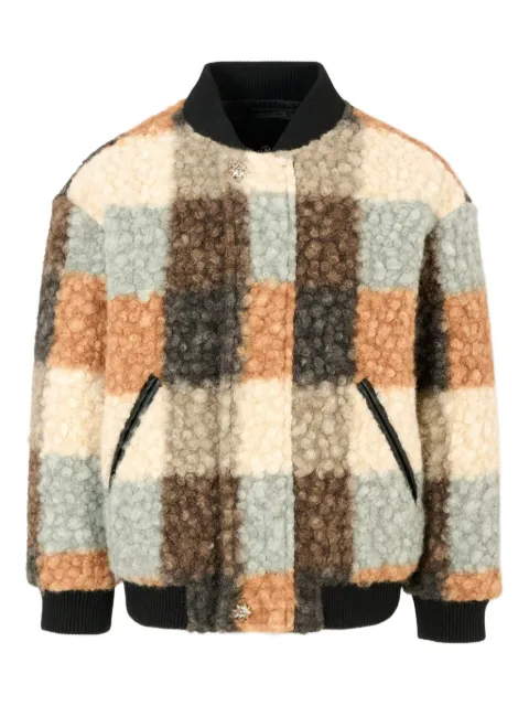 John Richmond Junior teddy check bomber jacket