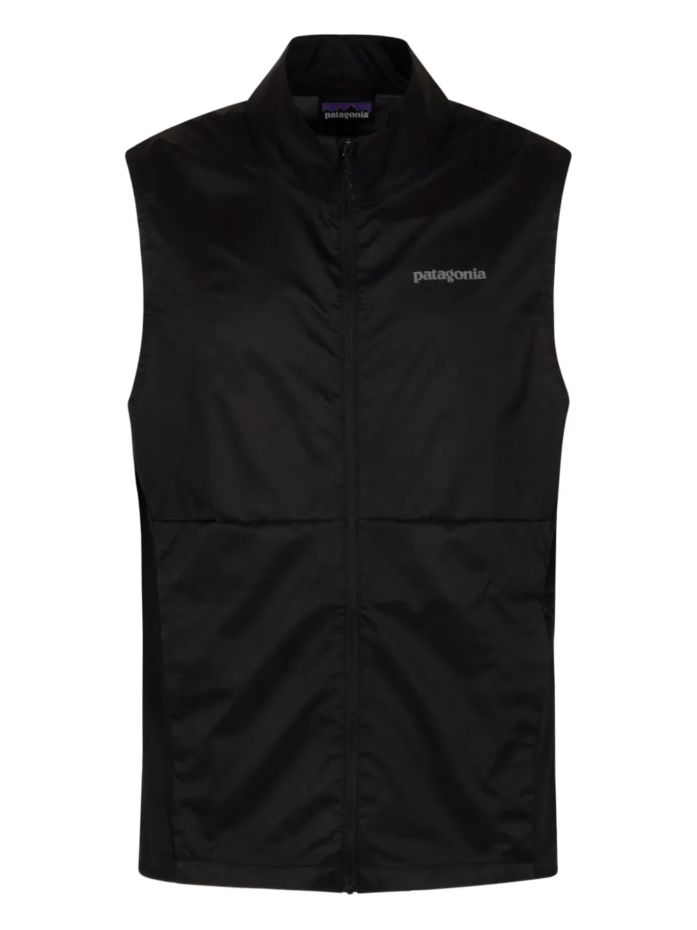 Patagonia zip-front logo vest - ブラック Patagonia zip-front logo vest - ブラック