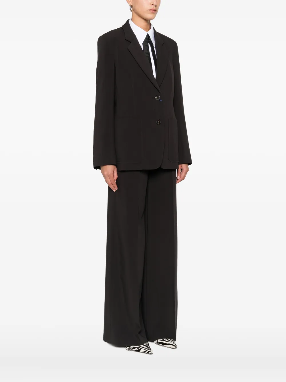 Seductive Three-button Blazer In Brown