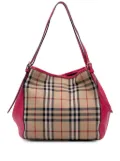 Burberry Pre-Owned 2000-2017 Small Haymarket Check Canvas and Leather Canterbury tote bag - Pink
