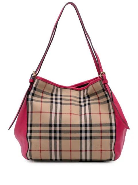 Burberry Pre-Owned 2000-2017 Small Haymarket Check Canvas and Leather Canterbury tote bag