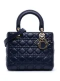 Christian Dior Pre-Owned 2017 Medium Lambskin Cannage Lady Dior satchel - Blue
