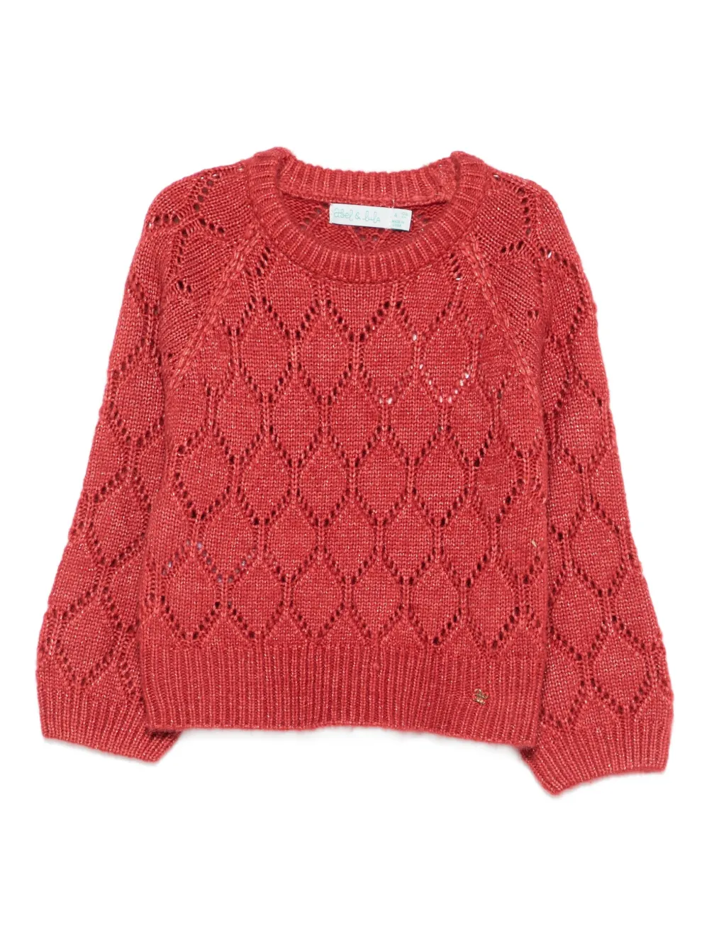 Abel & Lula honeycomb-pattern jumper | Red | Image 1
