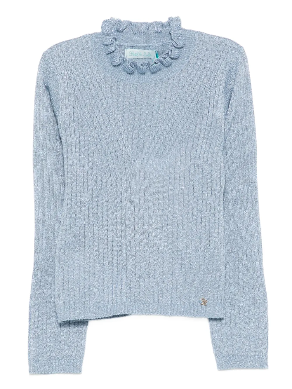 Abel & Lula ribbed high-neck jumper | Blue | Image 1