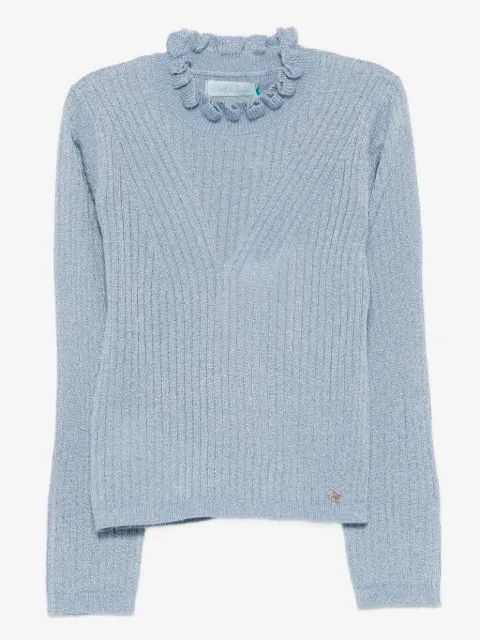 Abel & Lula ribbed high-neck jumper