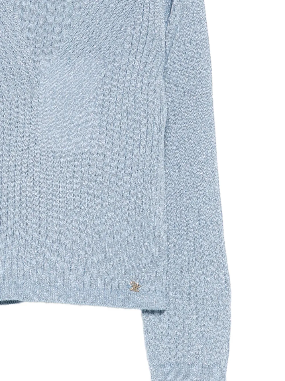  Abel & Lula Ribbed High-neck Jumper - Blue 