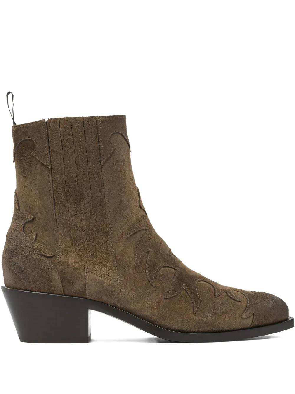 Sartore 45mm suede flame-pattern boots Brown