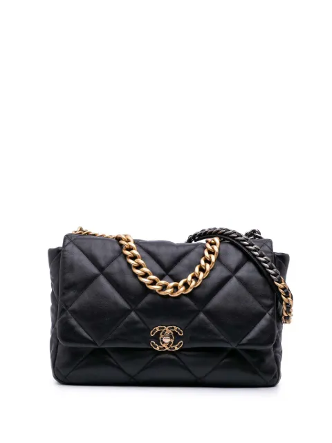 CHANEL Pre-Owned 2021 Maxi Lambskin 19 Flap satchel