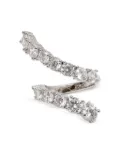 Panconesi double-band embellished ring - Silver