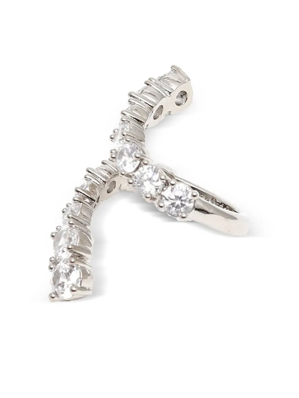 Panconesi Ring verfraaid met dubbele band - Zilver