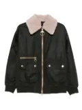 Barbour shearling-collar zip-up jacket - Green