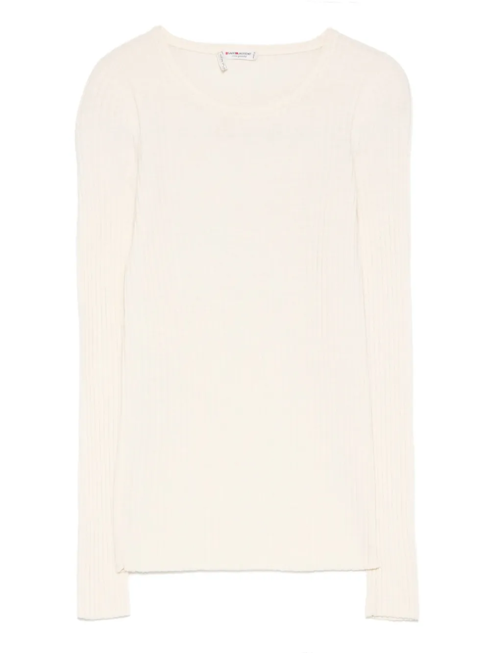 Saint Laurent Pre-Owned 1960s ribbed wool sweater | Neutrals | Image 1
