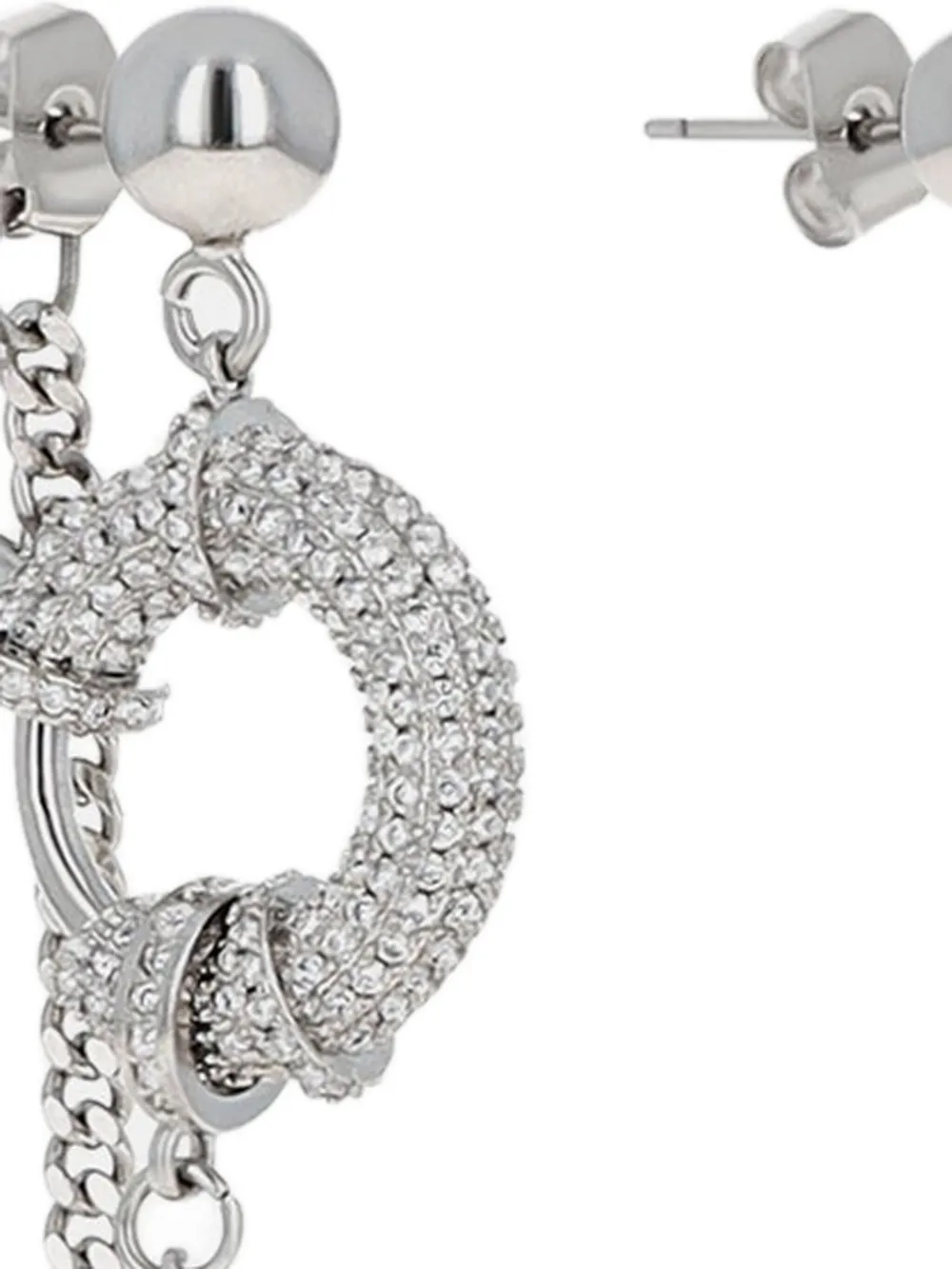Justine Clenquet crystal-embellished chain earrings | Image 2