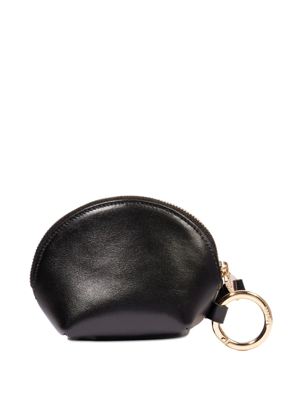 Lancel Origami Half-moon Keyring Coin Purse In Black