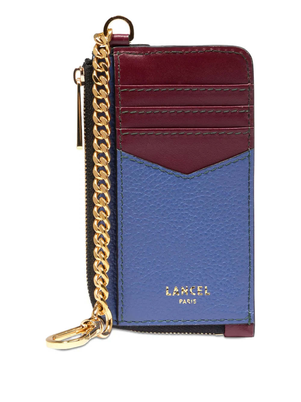 Lancel Envelope pasjeshouder verfraaid met ketting - Rood