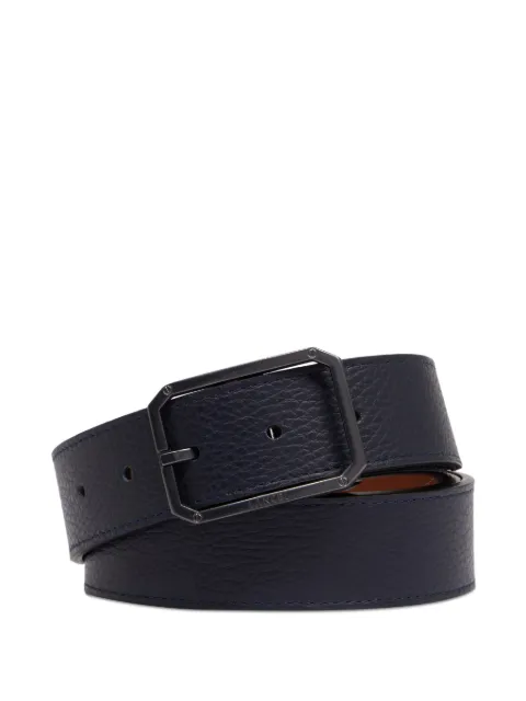 Lancel leather square-buckle belt