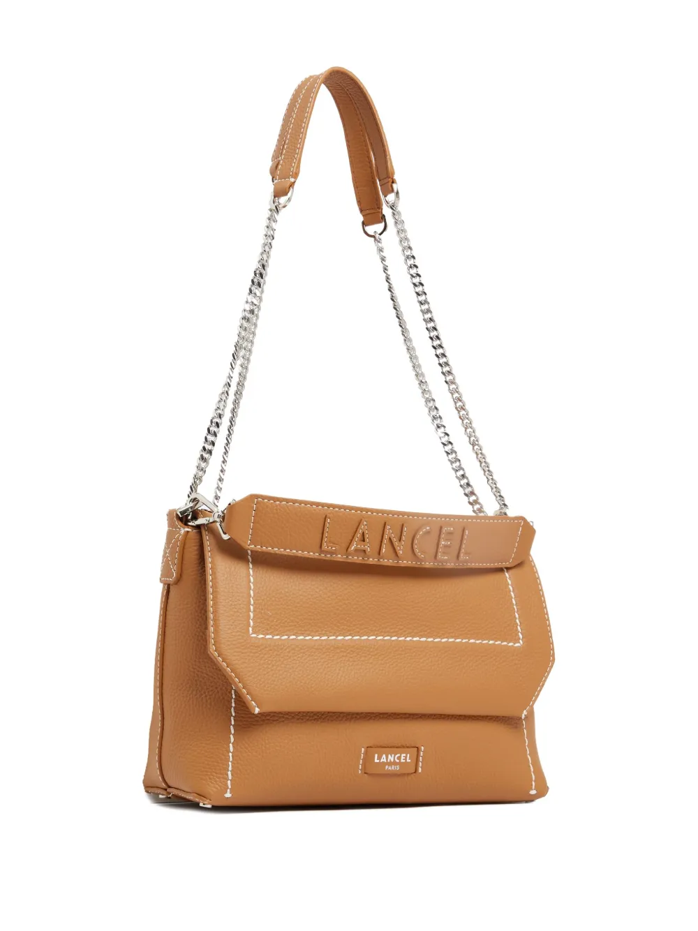  Lancel Ninon Soft Flap Crossbody Bag - Brown 