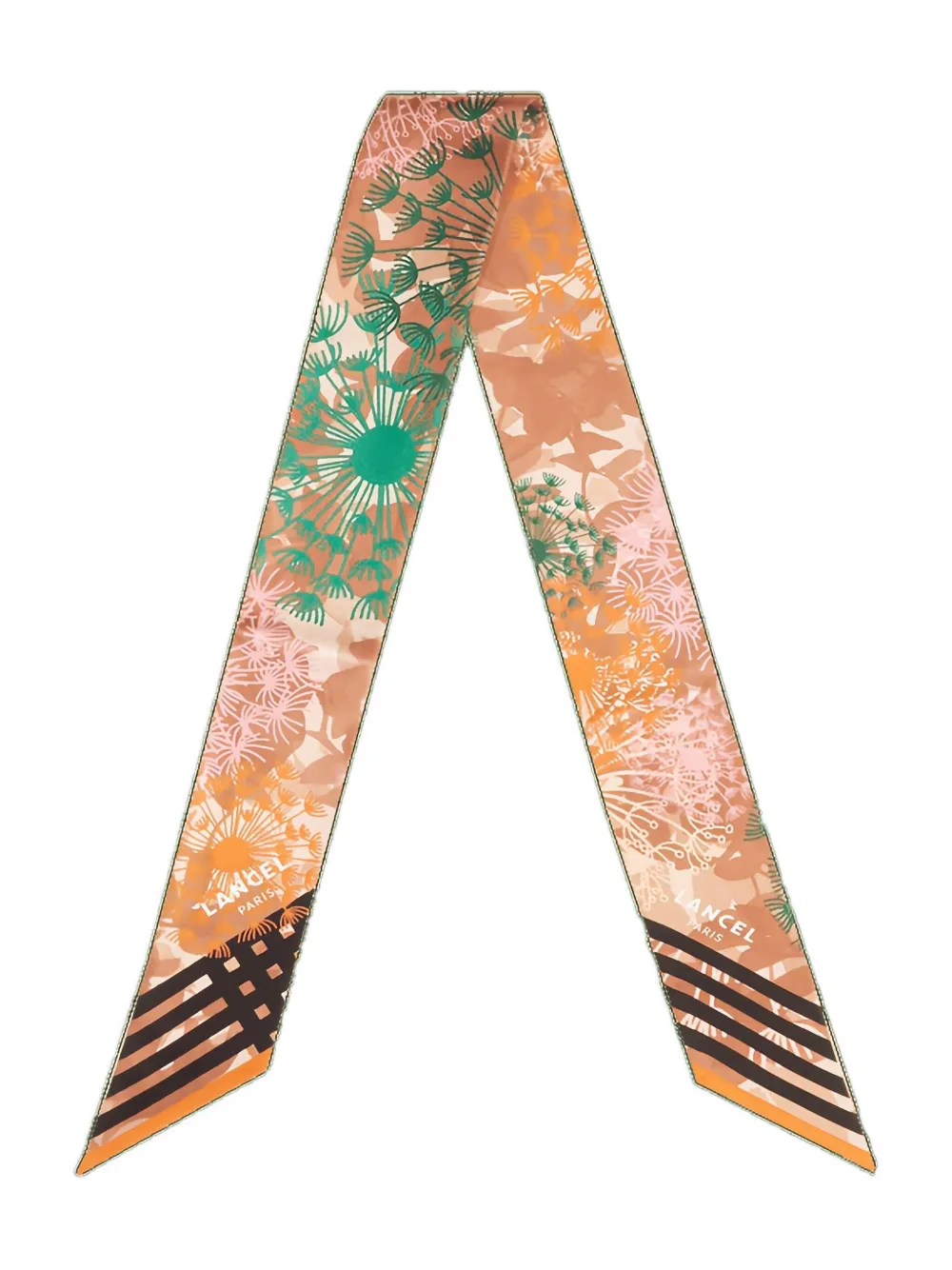 Lancel Floral-print Silk Headband In Multi