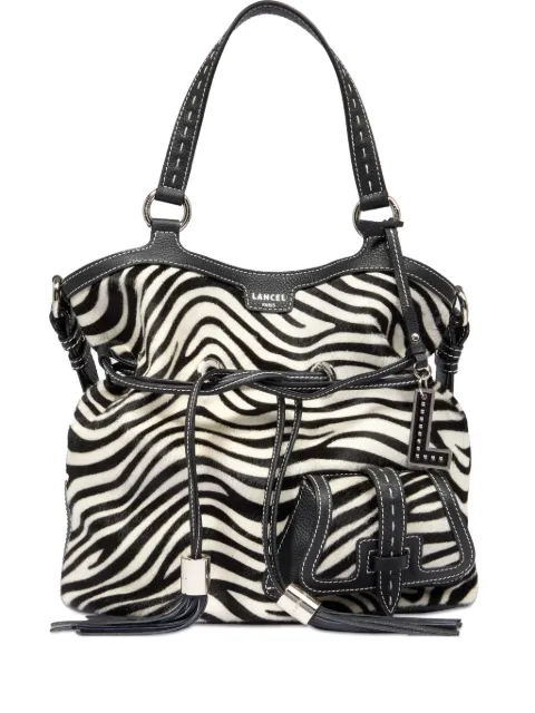 Lancel Premier Flirt zebra-print bucket bag
