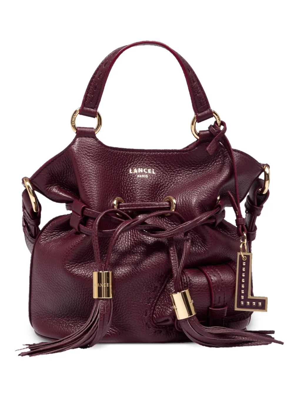 Lancel Premier Flirt kleine shopper met trekkoord en kwastje Rood