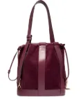 Lancel medium Elles suede bucket bag - Red