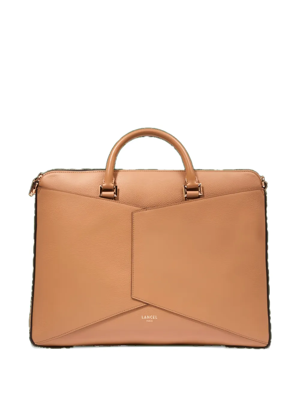  Lancel Enveloppe Leather Laptop Bag - Brown 