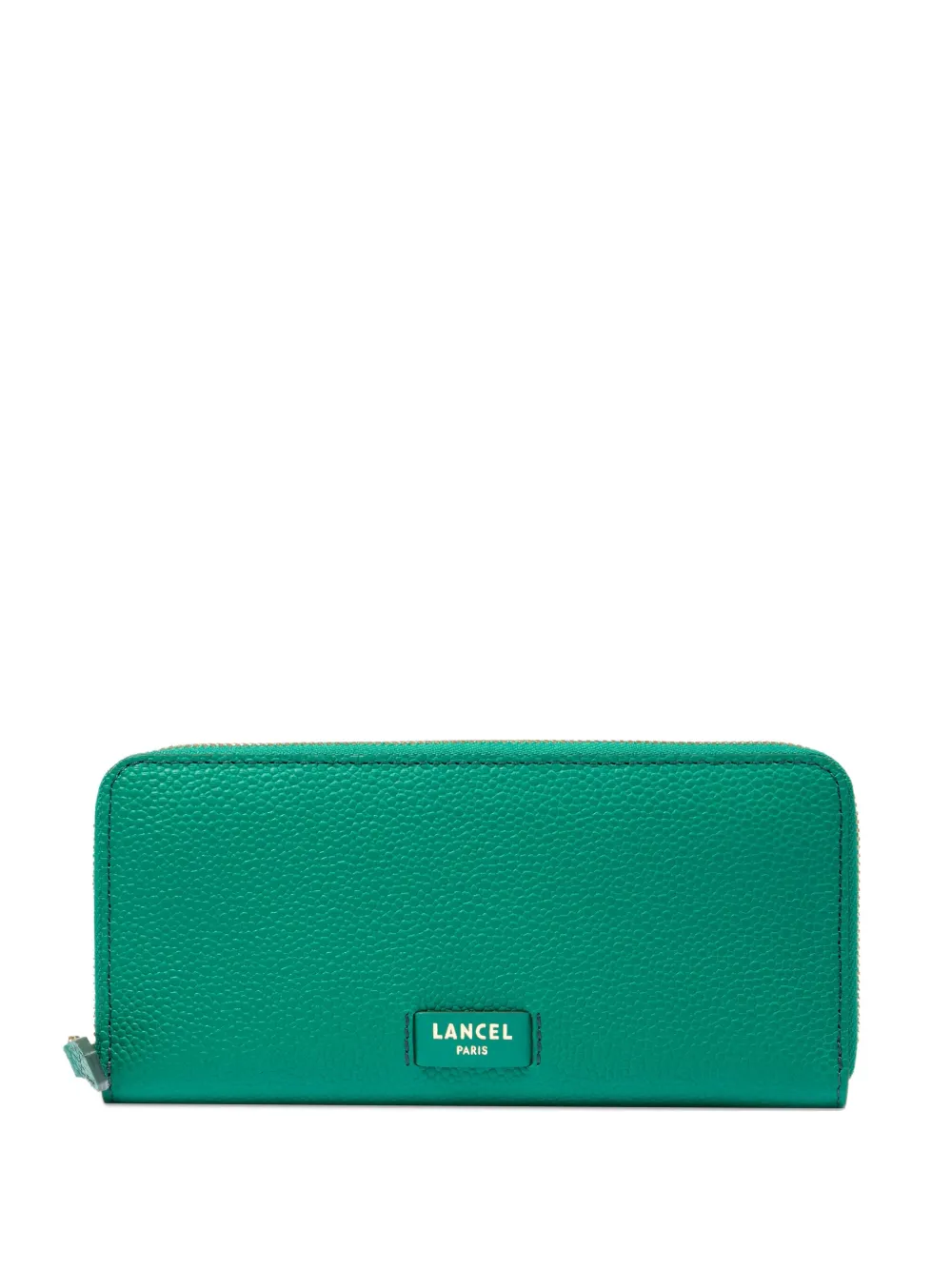 Lancel Zip-around Leather Wallet In Gray