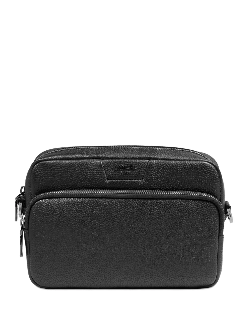 Lancel double-zip leather clutch bag Zwart
