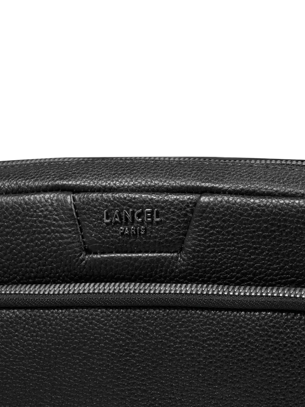 Lancel double-zip leather clutch bag Zwart