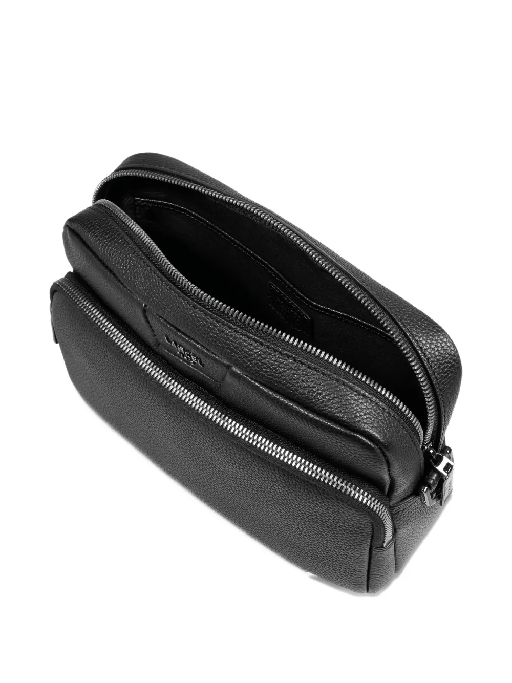 Lancel double-zip leather clutch bag Zwart