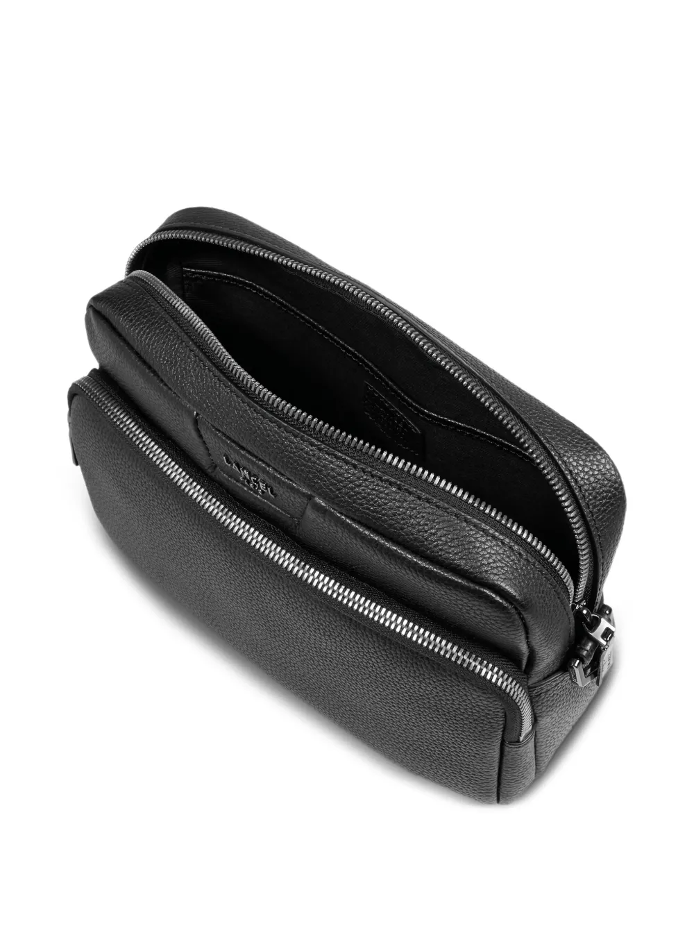 Lancel Leren clutch met dubbele rits Zwart