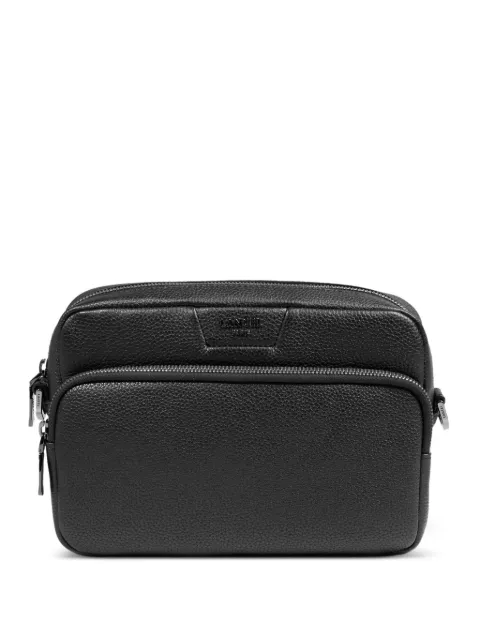 Lancel double-zip leather clutch bag