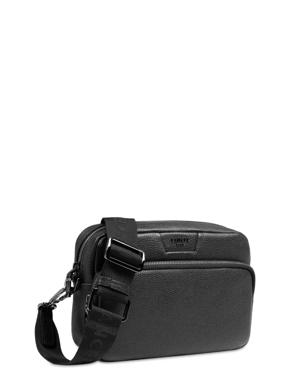 Lancel Leren clutch met dubbele rits Zwart