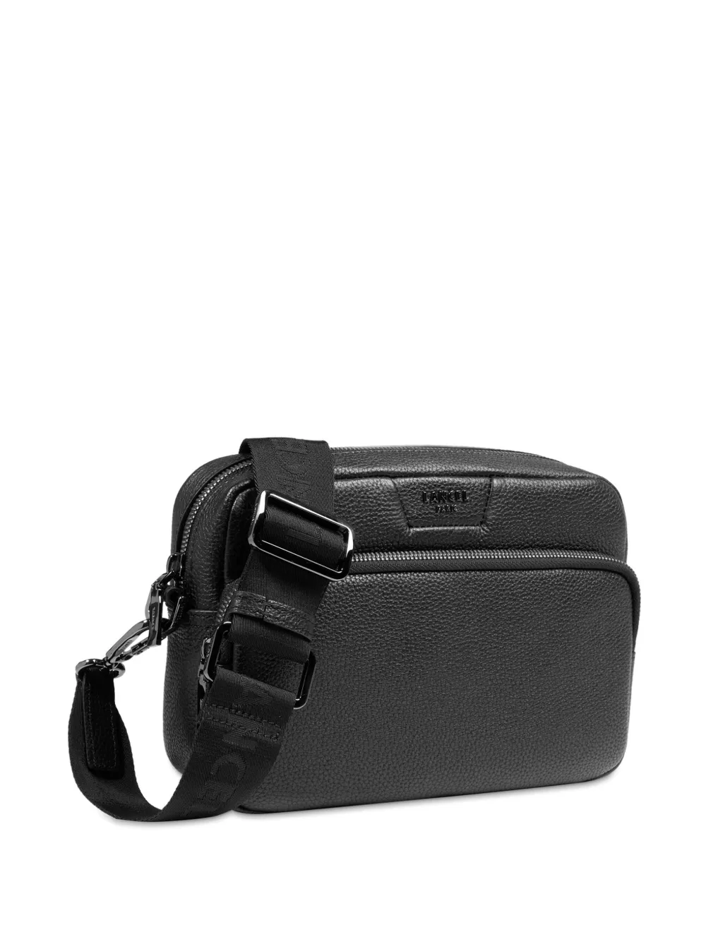  Lancel Double-zip Leather Clutch Bag - Black 