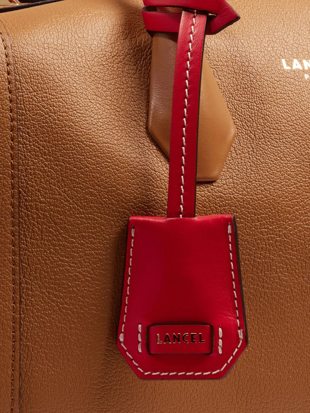 Lancel Bcbg Leather Top-handle Tote Bag In Brown