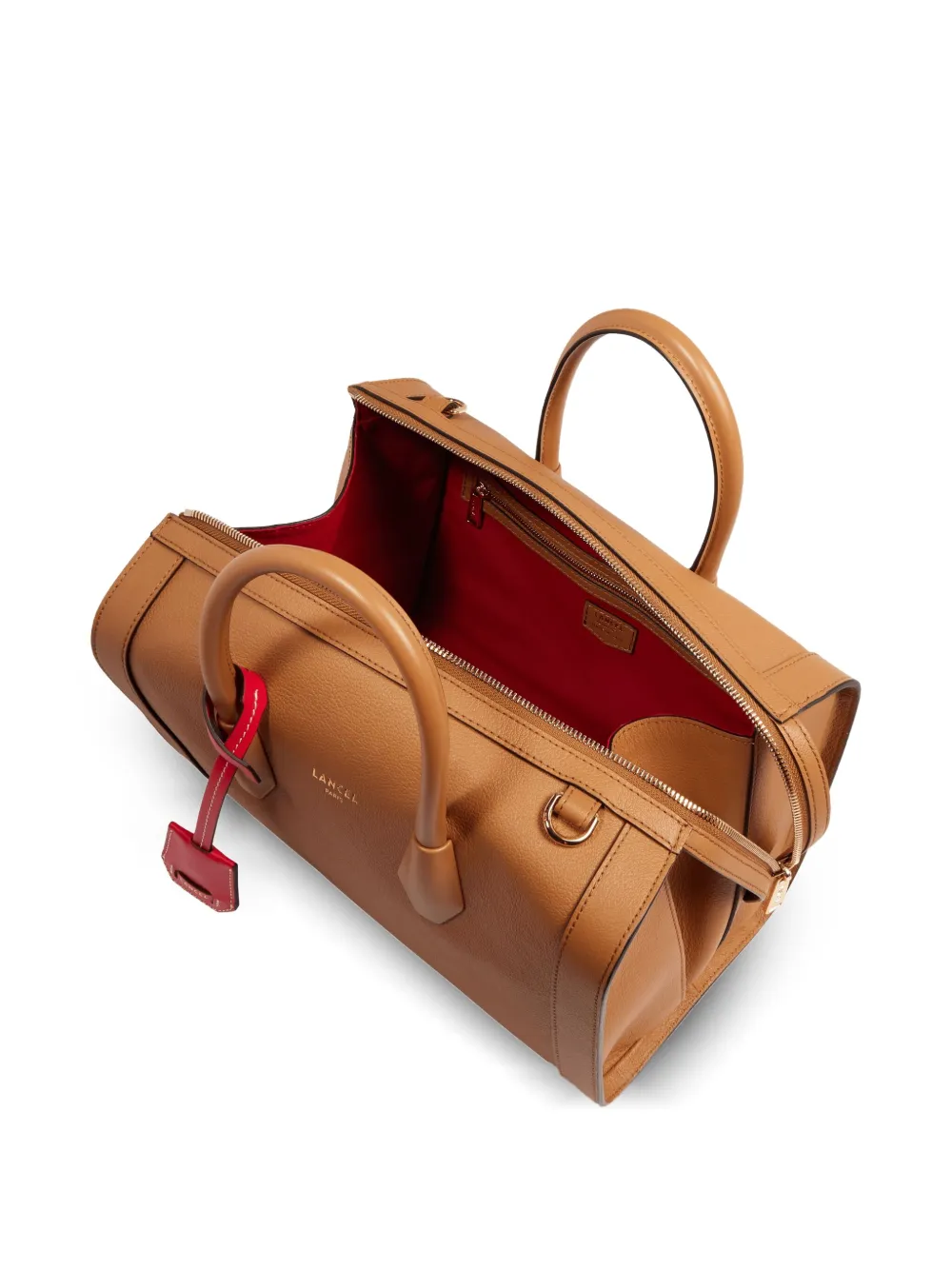 Lancel Bcbg Leather Top-handle Tote Bag In Brown