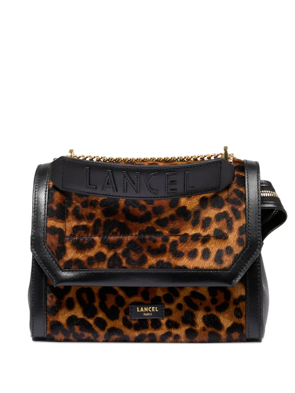 Lancel Ninon leopard-print flap bag | Black | Image 1