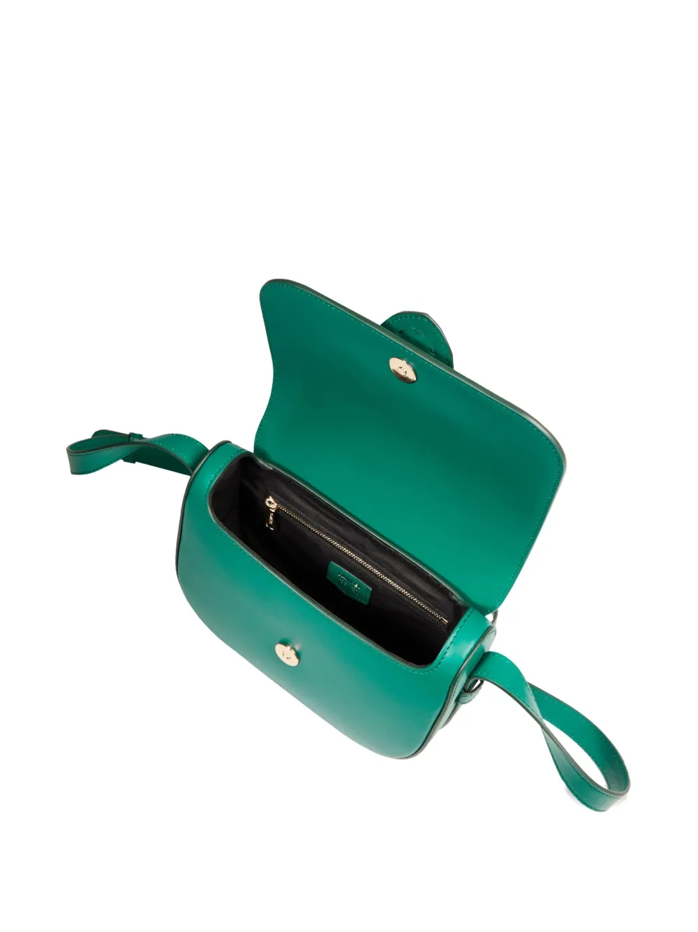 Lancel Sienna Flap-detail Leather Bag In Green