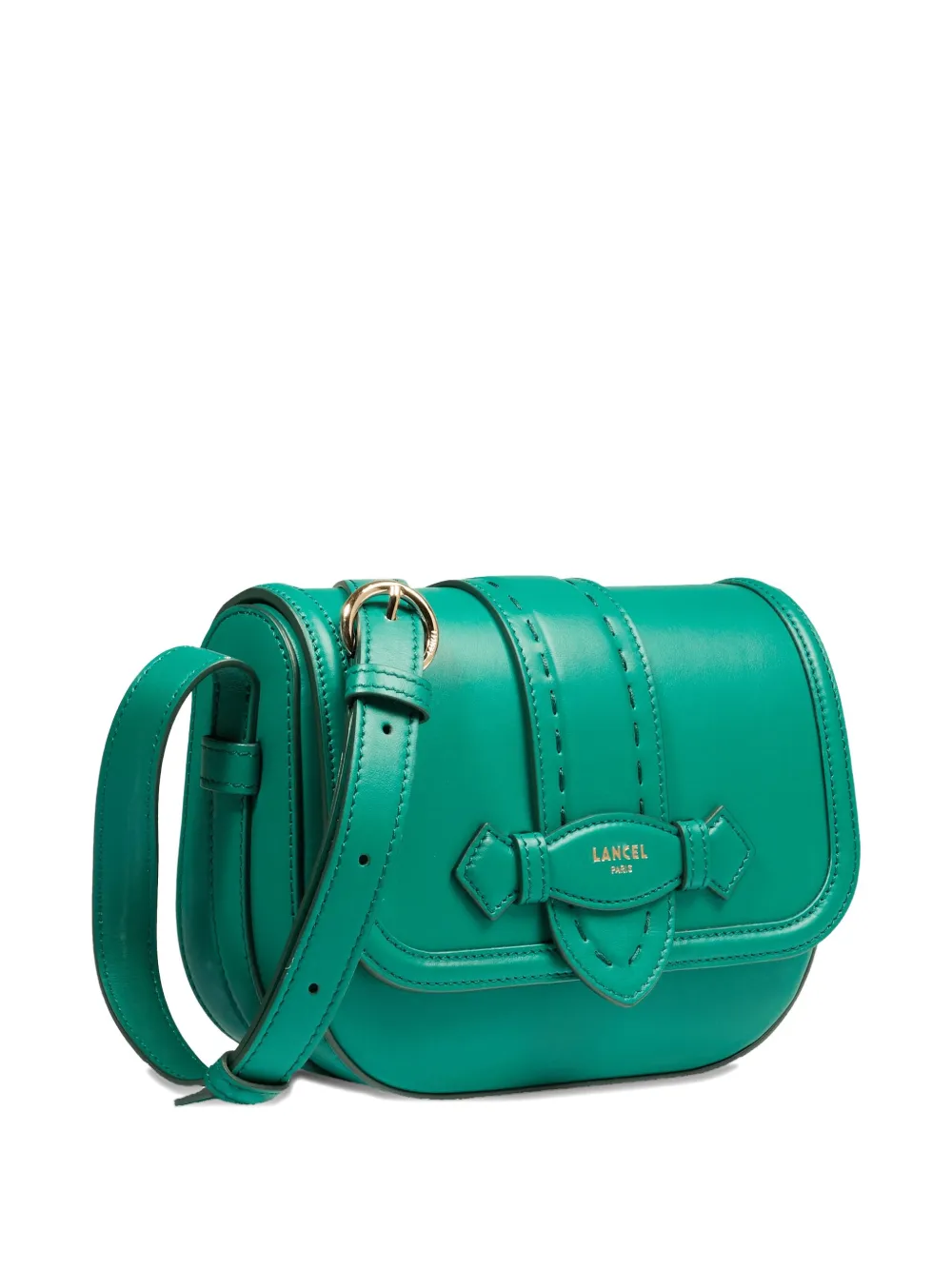 Lancel Sienna Flap-detail Leather Bag In Green