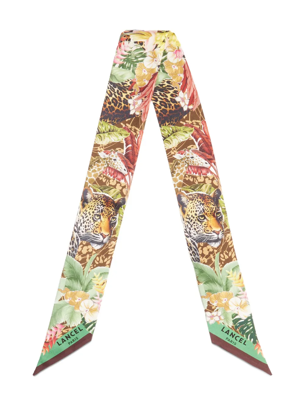 Lancel Jungle motif silk headband | Green | Image 1
